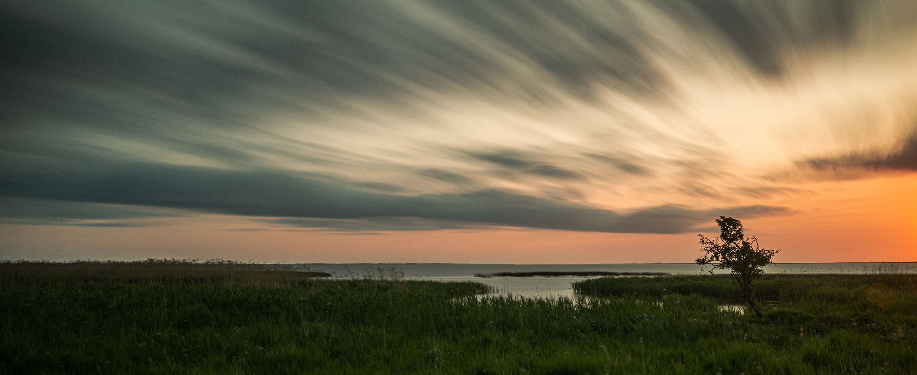 Foto zonsondergang Oder delta - Janlambertphotography.com